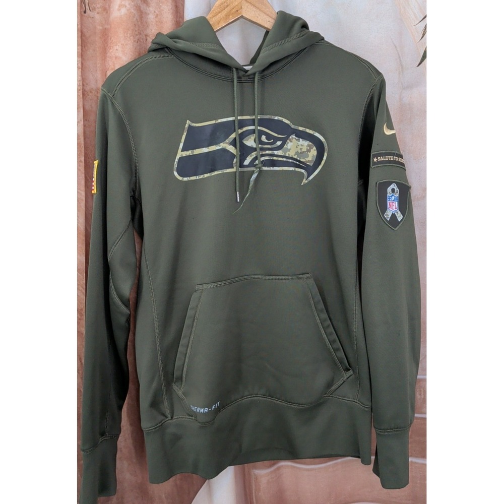 Seattle Seahawks Nike‎ Onfield Salute To Service Hoodie Sweatshirt